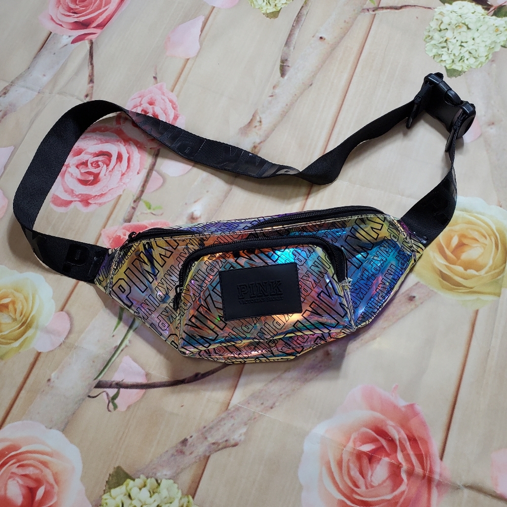 PINK holographic fanny pack